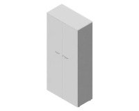 Mobile con ante alto Miami 4 ripiani l 90 x p 45 x h 200 cm colore bianco