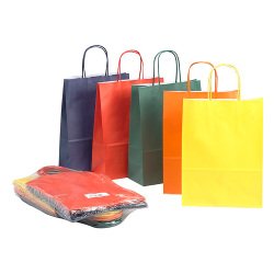 Buste shopper con cordino - colori assortiti autunno inverno - Dimensioni (H x L x P): 29 x 22x 10 cm - 25 unità