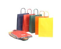 Buste shopper con cordino - colori assortiti autunno inverno - Dimensioni (H x L x P): 34,5 x 26 x 11 cm - 25 unità