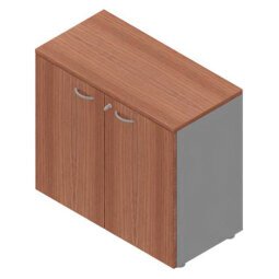 Armadio basso Quadrifoglio Con ante Noce Canaletto 900 x 450 x 820 mm