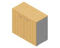 Mobile con ante basso Miami 1 ripiano l 90 x p 45 x h 81,5 cm colore faggio
