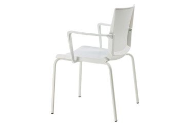 Sedia comunità a 4 gambe UNISIT Atenea ATBR/BI bianco