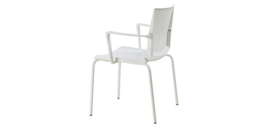 Sedia comunità a 4 gambe UNISIT Atenea ATBR/BI bianco