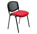 Sedia visitatore a 4 gambe UNISIT D5N Dado rosso
