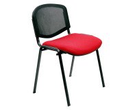 Sedia visitatore a 4 gambe UNISIT D5N Dado rosso