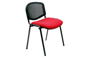 Sedia visitatore a 4 gambe UNISIT D5N Dado rosso