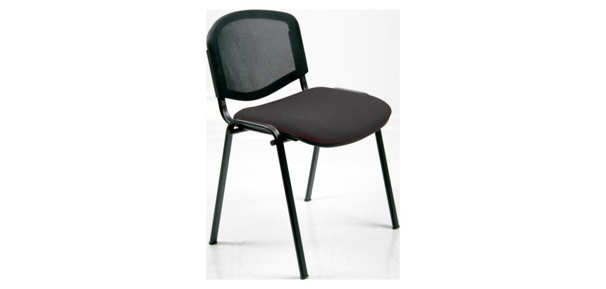Sedia visitatore a 4 gambe UNISIT D5N Dado nero