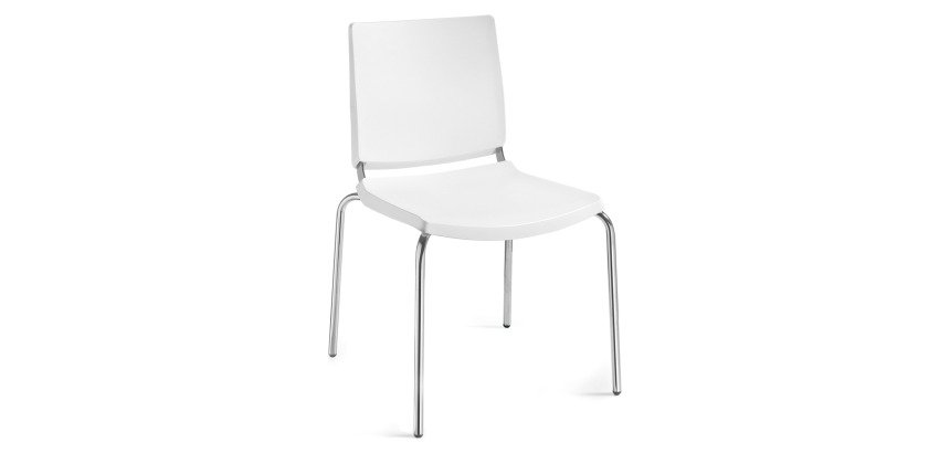 Sedia comunità a 4 gambe UNISIT Atenea ATS/BI bianco