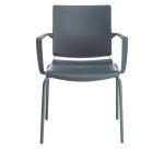 Sedia comunità a 4 gambe UNISIT Atenea ATBR/AT antracite