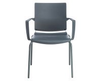 Sedia comunità a 4 gambe UNISIT Atenea ATBR/AT antracite