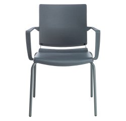 Sedia comunità a 4 gambe UNISIT Atenea ATBR/AT antracite