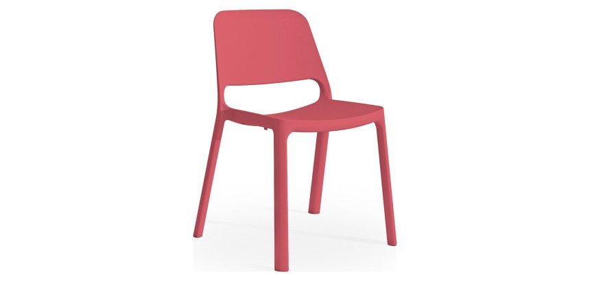 Sedia a 4 gambe UNISIT NKS corallo