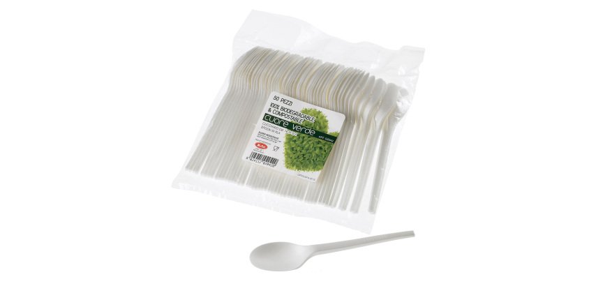 Cucchiaio LEONE CPLA bianco 50 unità