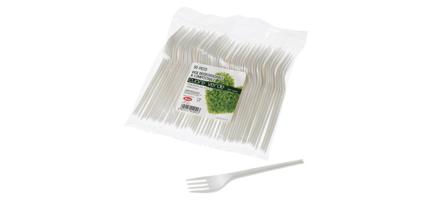 Forchetta LEONE CPLA bianco 50 unità