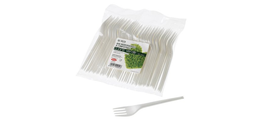 Forchetta LEONE CPLA bianco 50 unità