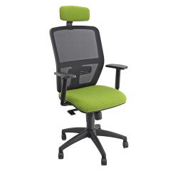 Sedia girevole con schienale in rete UNISIT Kemper KMAPG King L verde