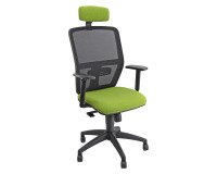 Sedia girevole con schienale in rete UNISIT Kemper KMAPG Ignifugo verde