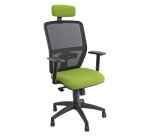 Sedia girevole con schienale in rete UNISIT Kemper KMAPG Eco verde