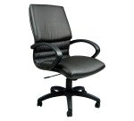 Poltrona direzionale girevole UNISIT Cygnus CYD Ecopelle nero