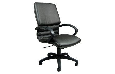 Poltrona direzionale girevole UNISIT Cygnus CYD Ecopelle nero