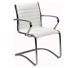 Sedia interlocutore UNISIT Pollux New PNV Vera pelle bianco