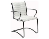 Sedia interlocutore UNISIT Pollux New PNV Vera pelle bianco