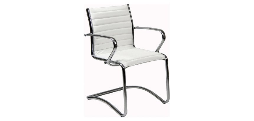 Sedia interlocutore UNISIT Pollux New PNV Vera pelle bianco