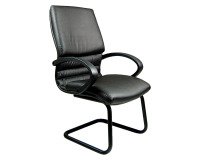 Sedia interlocutore UNISIT Cygnus CYV Vera pelle nero