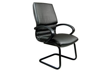 Sedia interlocutore UNISIT Cygnus CYV Vera pelle nero