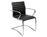 Sedia interlocutore UNISIT Pollux New PNV Vera pelle nero