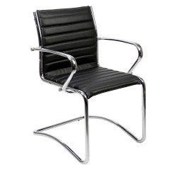 Sedia interlocutore UNISIT Pollux New PNV Vera pelle nero