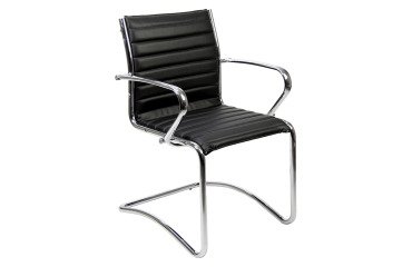 Sedia interlocutore UNISIT Pollux New PNV Vera pelle nero