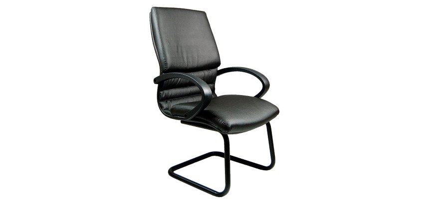 Sedia interlocutore UNISIT Cygnus CYV Ecopelle nero