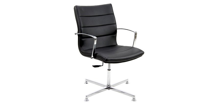 Sedia interlocutore con elevazione a gas UNISIT Aquarius AQD4/KN tessuto Sky nero