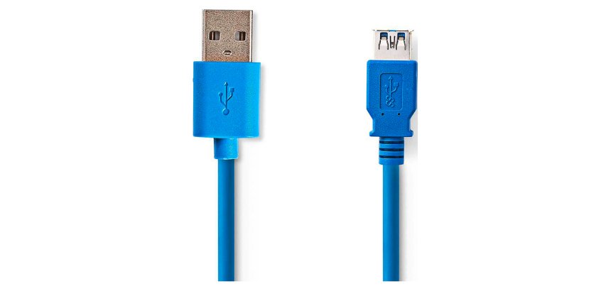 nedis Cable CCGP61010BU30 1 x USB 3.0 A Male to 1 x USB 3.0 A Female 3m Blue