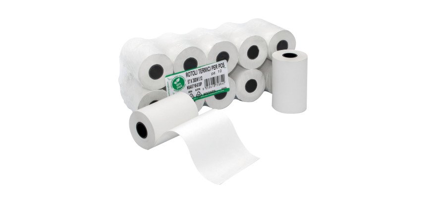 Rotolo termico BPA free per pos 57mm x18m (10 Rotoli)