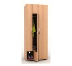 Armadio spogliatoio 2 posti con ante a Z in legno l 40 x p 52 x h 185 cm