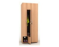 Armadio spogliatoio 2 posti con ante a Z in legno l 40 x p 52 x h 185 cm