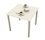 Tavolo Coffebreak l 80 x p 80 x h 72 cm con gambe cilindriche in metallo