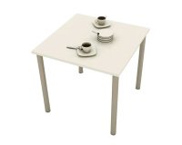 Tavolo Coffebreak l 80 x p 80 x h 72 cm con gambe cilindriche in metallo