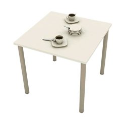 Tavolo Coffebreak l 80 x p 80 x h 72 cm con gambe cilindriche in metallo