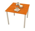 Tavolo Coffebreak l 80 x p 80 x h 72 cm con gambe cilindriche in metallo