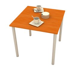 Tavolo Coffebreak l 80 x p 80 x h 72 cm con gambe cilindriche in metallo