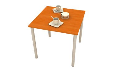 Tavolo Coffebreak l 80 x p 80 x h 72 cm con gambe cilindriche in metallo