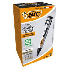 Marcatore perm Bic Marking 2000 pta tonda 12 pezzi