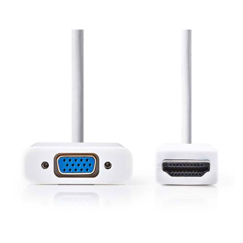 nedis 1 x HDMI Connector to 1 x VGA Female Cable 0.2m White