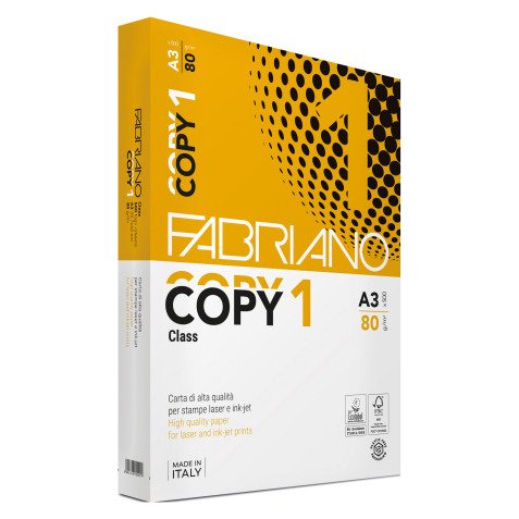 Carta Fabriano Copy 1 A3 80 g/m² 3 risme da 500 fogli