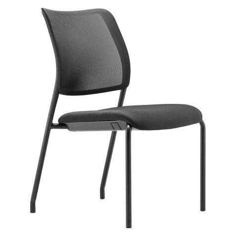 Poltroncina visitatore Sync Meet Dauphin con piedini senza braccioli