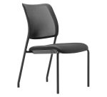 Poltroncina visitatore Sync Meet Dauphin con piedini senza braccioli