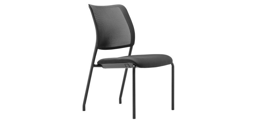 Poltroncina visitatore Sync Meet Dauphin con piedini senza braccioli